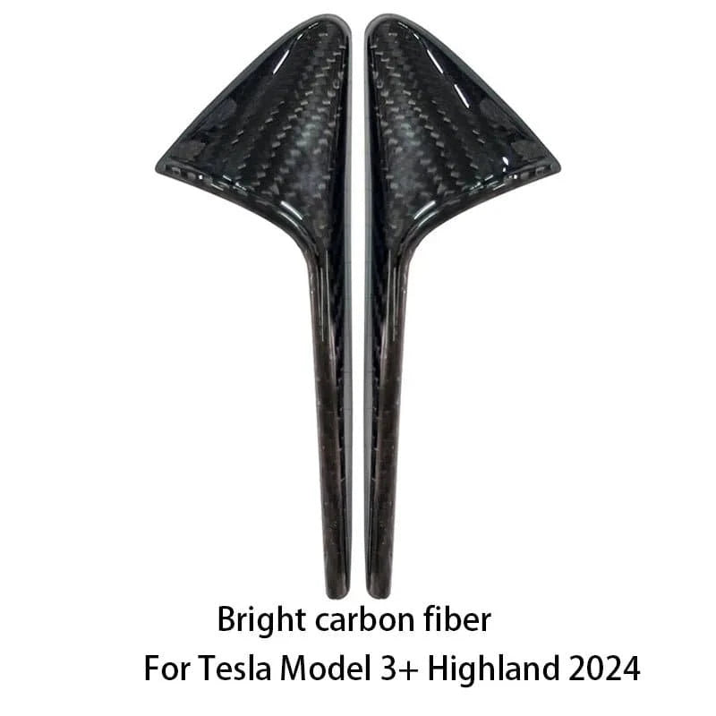 REAL CARBON FIBER SIDE CAMERA COVER | FOR TESLA MODEL 3 &amp; HIGHLAND 2024 - FullCarbonFiberFullCarbonFiberGlossy Black49163772723517